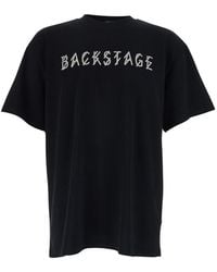 44 Label Group - Crew Neck T-Shirt With Maxi Logo On The Front And Back - Lyst
