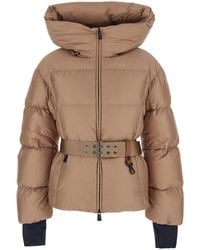 Moncler - 'Nisene' Down Jacket With Buckled Belt On The Fr - Lyst