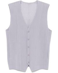 Homme Plissé Issey Miyake - Pleated V-Necked Vest - Lyst