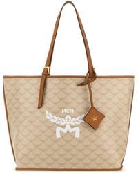 MCM - Printed Canvas Himmel Shopping Bag - Lyst