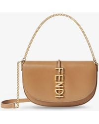 Fendi - Wallet On Chain Graphy Leather Shoulder Bag - Lyst