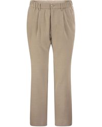 Herno - Wool And Modal-Blend Trousers With Elasticated Waist - Lyst