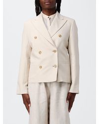 Weekend by Maxmara - Linen Blend Double Breasted Blazer - Lyst