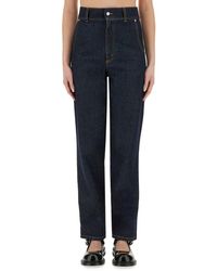 Moschino - Laurel Crown Patch Denim Pants - Lyst