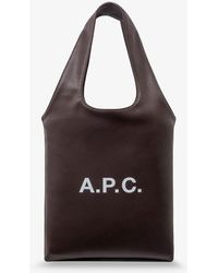 A.P.C. - Tote Ninon Small Leather Shopping Bag - Lyst