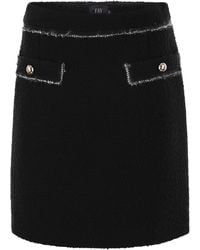 Fay - Wool Short Skirt - Lyst
