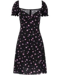 Dolce & Gabbana - Printed Stretch Silk Mini Dress - Lyst