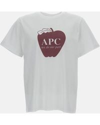 A.P.C. - Short-Sleeve T-Shirt With A Print - Lyst