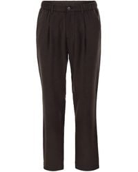 Herno - Wool And Modal-Blend Trousers With Elasticated Waist - Lyst