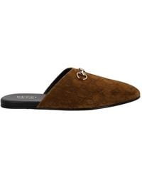 Gucci - Mule With Horsebit Suede - Lyst