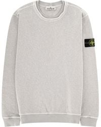 Stone Island - Felpa Con Patch Logo - Lyst