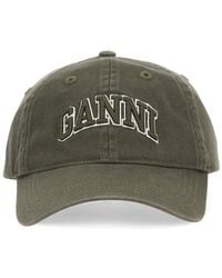 Ganni - Baseball Hat With Logo - Lyst