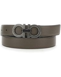 Ferragamo - Reversible Belt With Gancini Buckle - Lyst