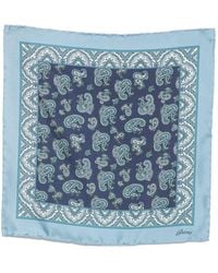 Brioni - Printed Silk Pocket Square - Lyst