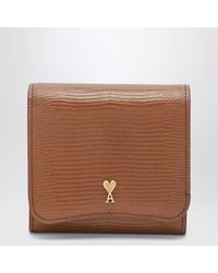 Ami Paris - Cognac Paris Paris Compact Leather Wallet - Lyst