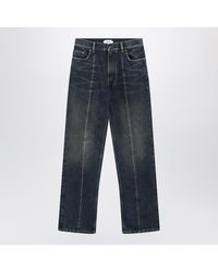 Versace - Straight-Leg Stonewashed Cotton Denim Jeans - Lyst