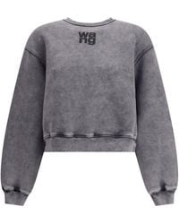 Alexander Wang - Embossed Logo Crewneck Sweatshirt - Lyst