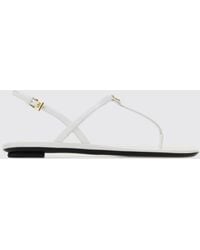 Prada - Leather Logo Thong Sandal - Lyst