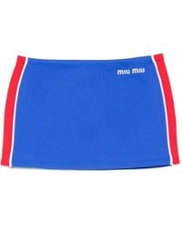Miu Miu - Recycled Material Mini Skirt - Lyst