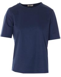 Herno - T-Shirt With Buttoned Lateral Split - Lyst