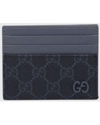 Gucci - Gg Supreme Canvas Flat Card Holder With Leather Details - Lyst