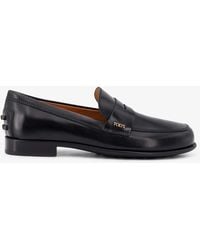 Tod's - Leather Loafers With Gommini Detail On The Back - Lyst