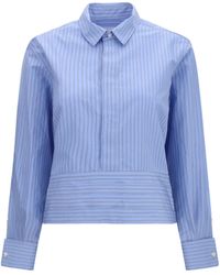 Sacai - Cotton Poplin Shirt With Belt - Lyst