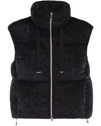 Herno - Velvet-Effect Padded Gilet - Lyst