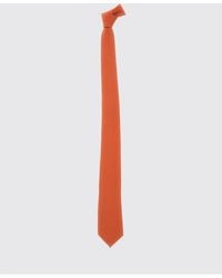 Saint Laurent - Classic Pure Silk Tie With Logo Loop - Lyst