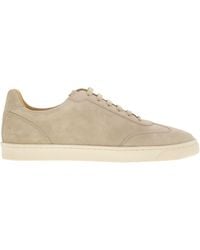 Brunello Cucinelli - Washed Suede Trainers With Latex Sole - Lyst