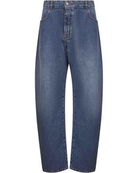 Alaïa - Deep Stone Denim Round Jeans - Lyst