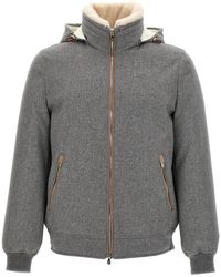 Brunello Cucinelli - Sherling Neck Bomber Jacket - Lyst