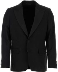 Etro - Black Stretch Wool Blazer - Lyst