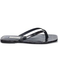 TOTEME - Leather Flat Thong Sandals - Lyst