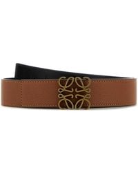 Loewe - Caramel Leather Reversible Belt - Lyst