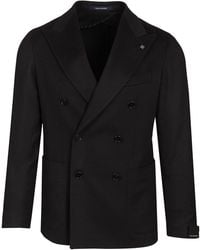 Tagliatore - Double-Breasted Wool And Cashmere Blazer - Lyst