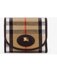 Burberry - Highlands Compact Wallet With Leather Inserts - Lyst