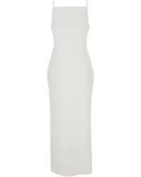 Givenchy - Long Dress With Square Neckline And Rear Single Slit - Lyst
