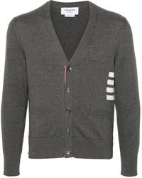Thom Browne - 4Bar Cotton Cardigan - Lyst