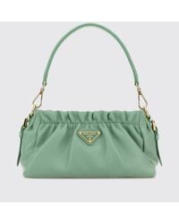 Prada - Gathered Nappa Leather Bag - Lyst