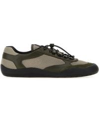 Prada - Leather And Mesh Speedrock Sneakers - Lyst