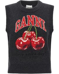 Ganni - Round-Neck Knitwear - Lyst