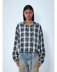 Acne Studios - Hooded Check Shirt - Lyst