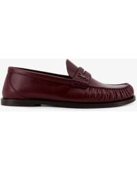 Saint Laurent - Laurent 05 Moc Leather Loafers - Lyst