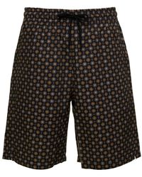 A.P.C. - 'Vincento' Bermuda Shorts With All-Over Print - Lyst