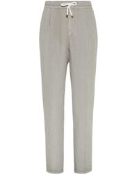 Brunello Cucinelli - Linen Trousers - Lyst