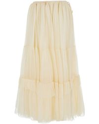 Chloé - Silk Mini Skirt With High Waist And Elegant Details - Lyst