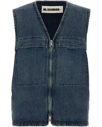Jil Sander - Denim Vest - Lyst