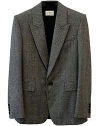 Saint Laurent - Checked Single-Breasted Blazer - Lyst