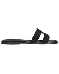 Celine - Triomphe Suede Mule - Lyst